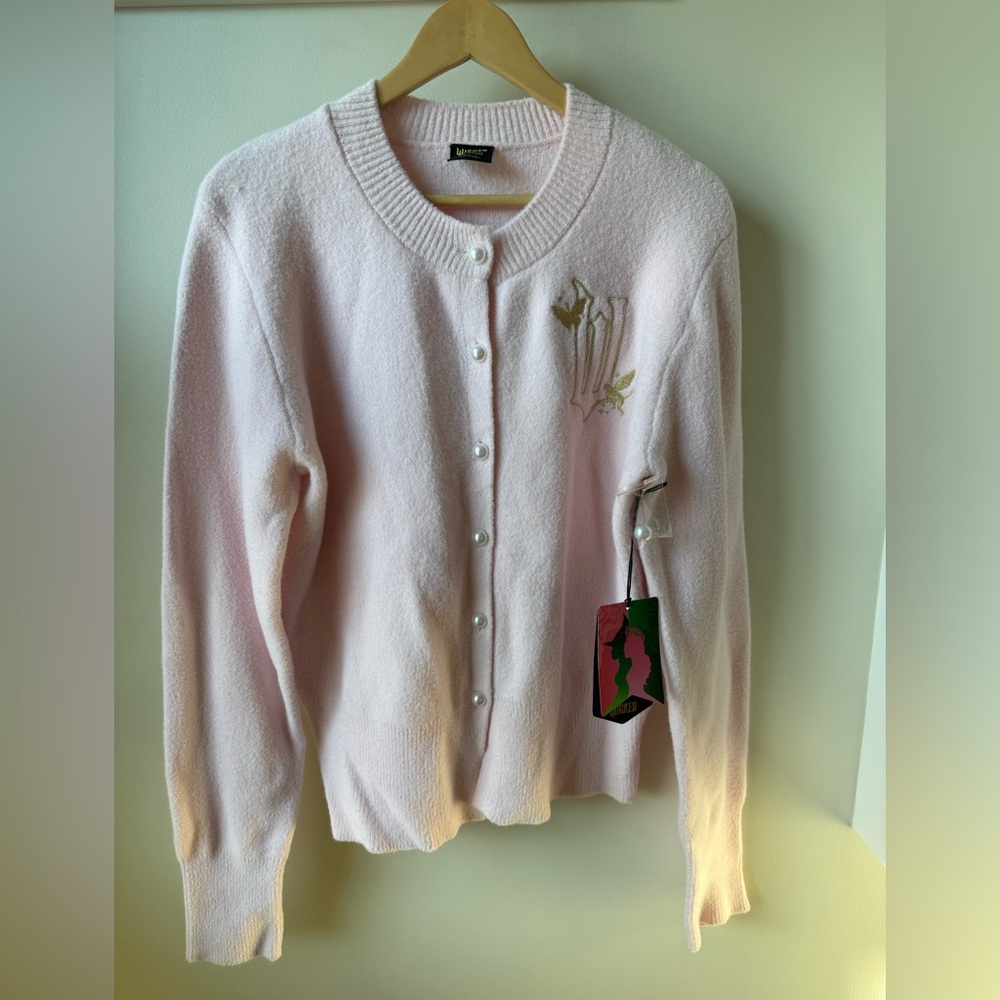 NWT WICKED PAUL TAZEWELL Glinda Cardigan Pink‎ Girly Whimsical Feminine XL